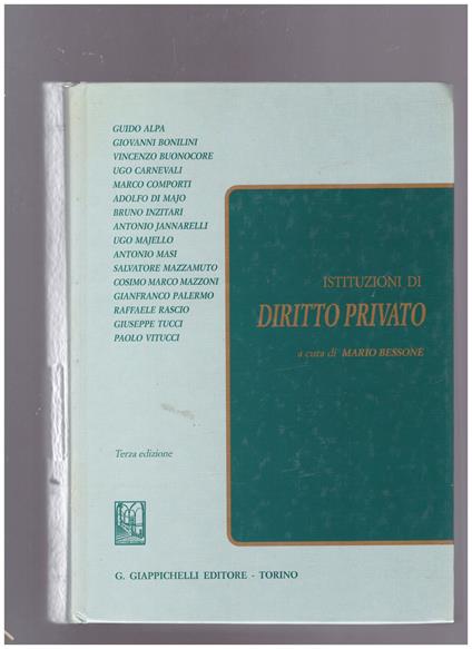 Istituzioni di diritto privato - Mario Bessone - copertina