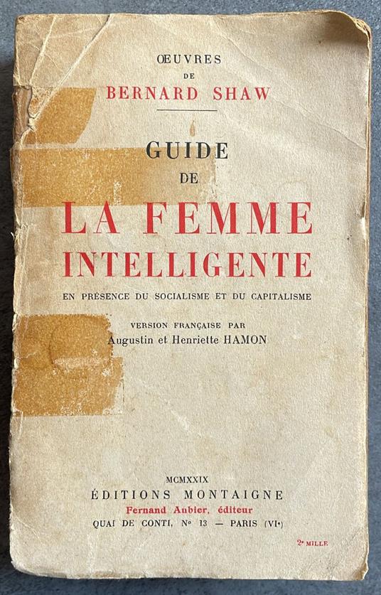 Guide de la femme intelligente en présence du socialisme et du capitalisme - Bernard Shaw - copertina