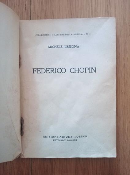 Federico Chopin - Michele Lessona - copertina
