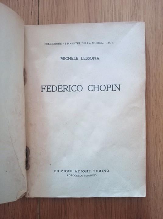 Federico Chopin - Michele Lessona - copertina