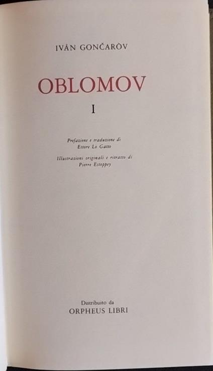 Oblomov I e II - Ivan Goncarov - copertina