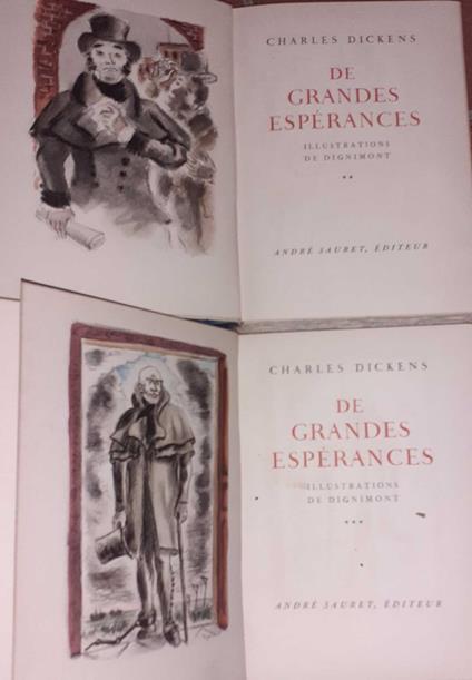 De grandes esperances . Illustrations de dignimont. Volume 2. Volume 3 - Charles Dickens - copertina
