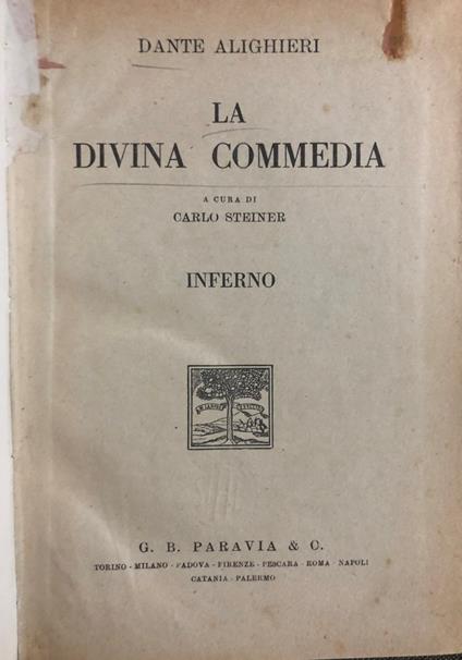 La Divina Commedia - copertina