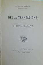 Della transazione secondo il diritto romano
