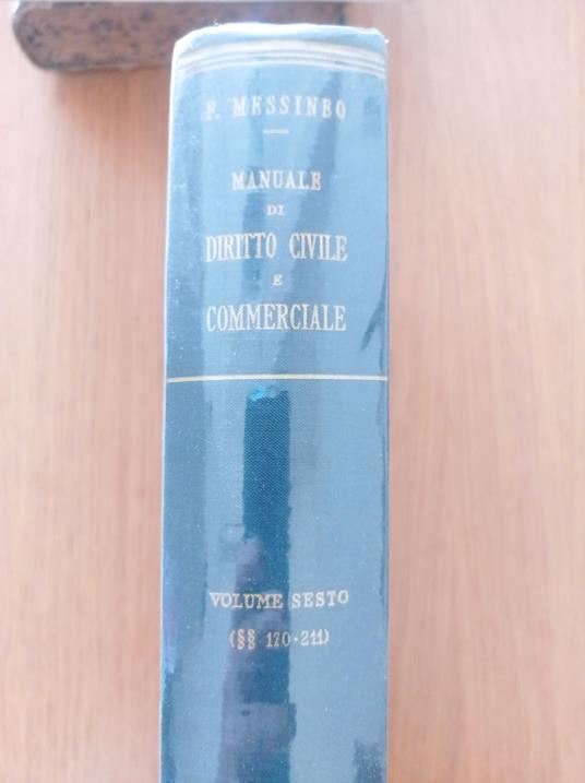 Manuale di diritto civile e commerciale Vol. VI - Francesco Messineo - copertina