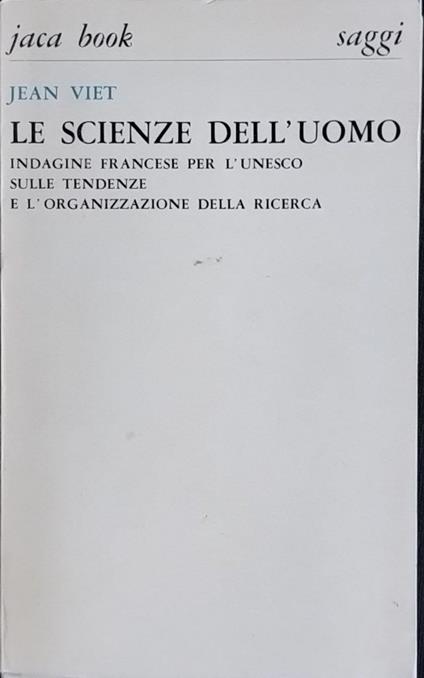 Le scienze dell'uomo - Jean Viet - copertina