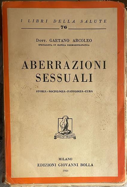 Aberrazioni sessuali - Gaetano Arcoleo - copertina