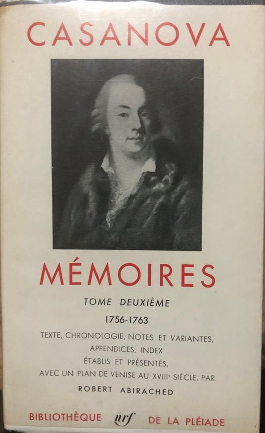 Mémoires (1756 - 1763) tome deuxième - Casanova Giacomo - copertina