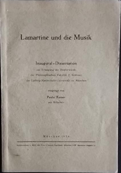 Lamartine und die Musik - copertina