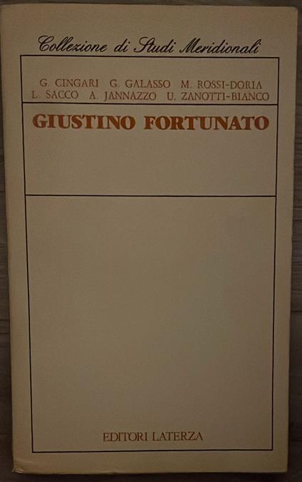 Giustino Fortunato - copertina