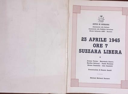 23 Aprile 1945 ore 7 Suzzara libera - copertina