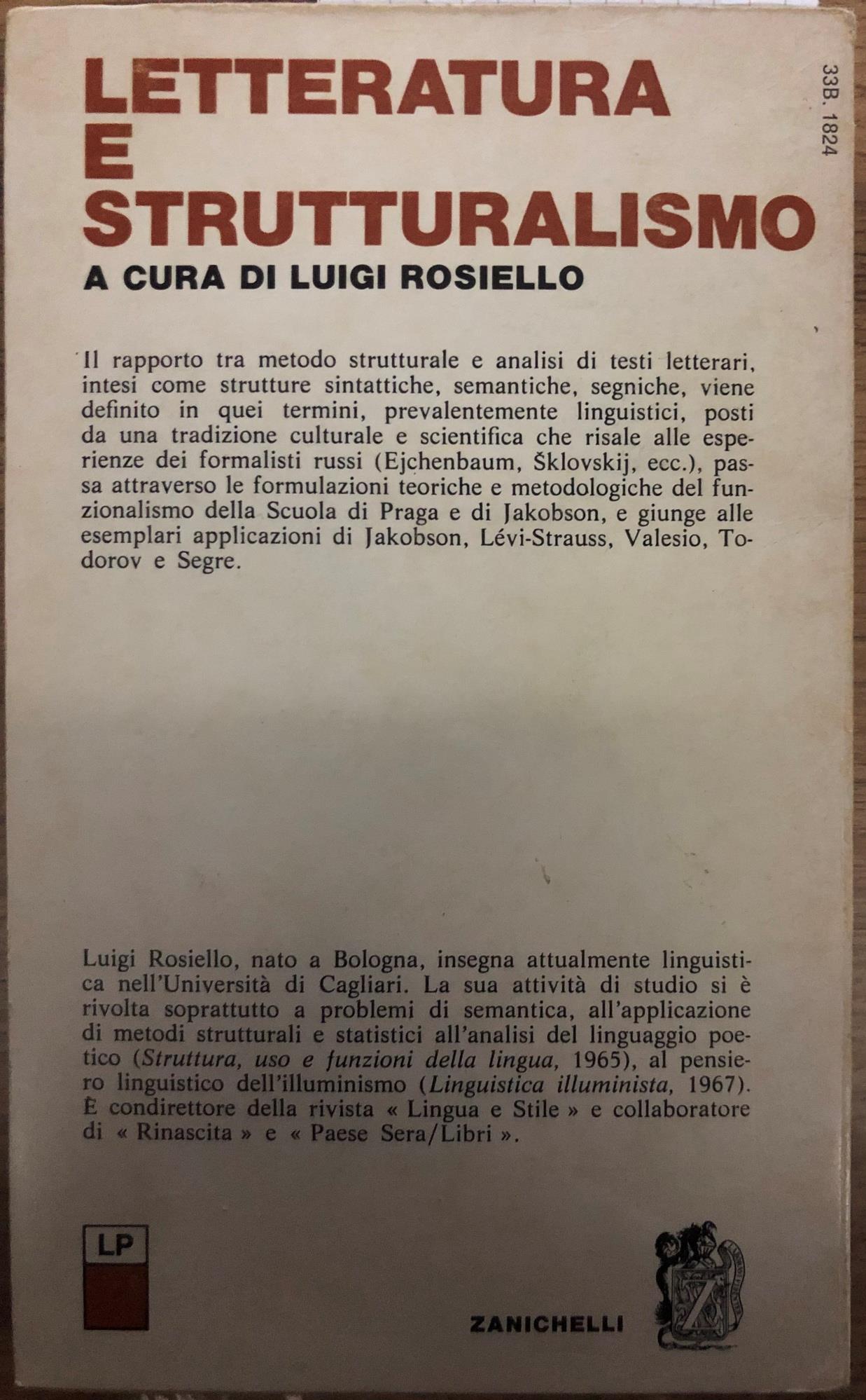 Letteratura e strutturalismo
