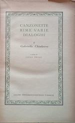 Canzonette, rime varie, dialoghi