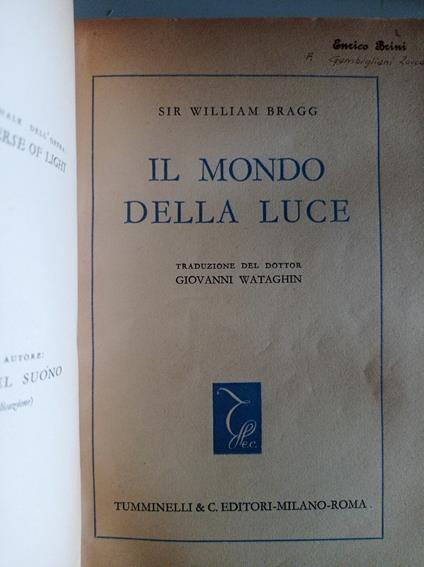 Il mondo della luce - copertina