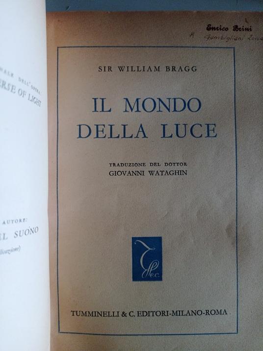 Il mondo della luce - copertina