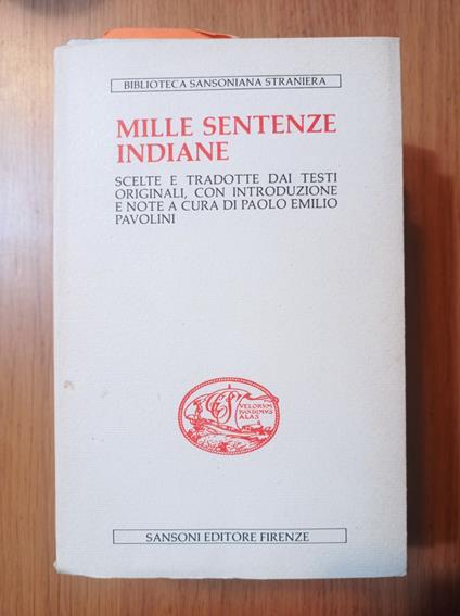 Mille sentenze indiane - copertina