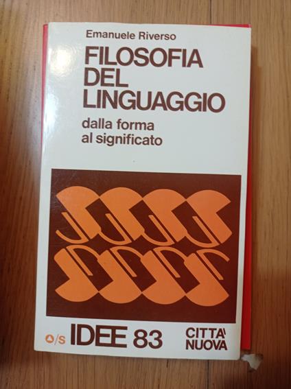 Filosofia del linguaggio - Emanuele Riverso - copertina