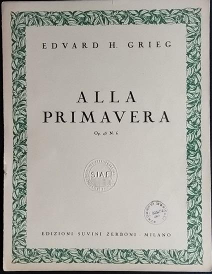 Alla primavera - copertina