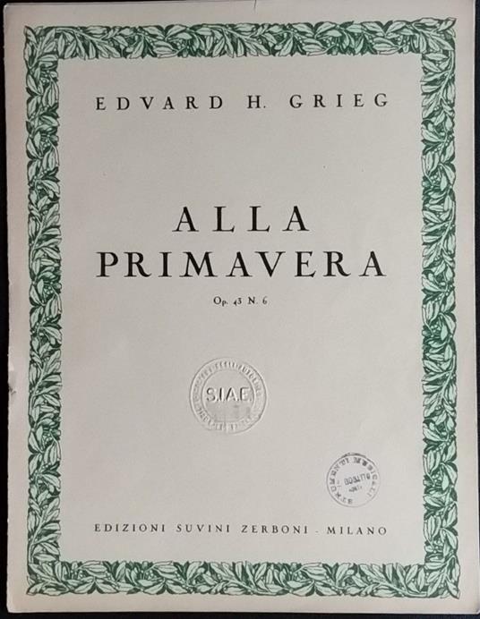 Alla primavera - copertina
