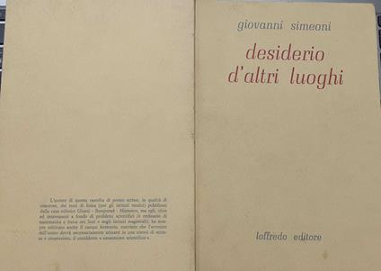 Desiderio d'altri luoghi - copertina