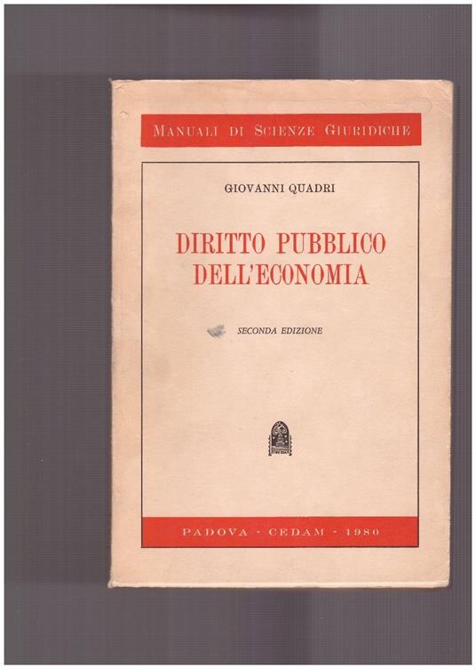 Diritto pubblico dell'economia - copertina
