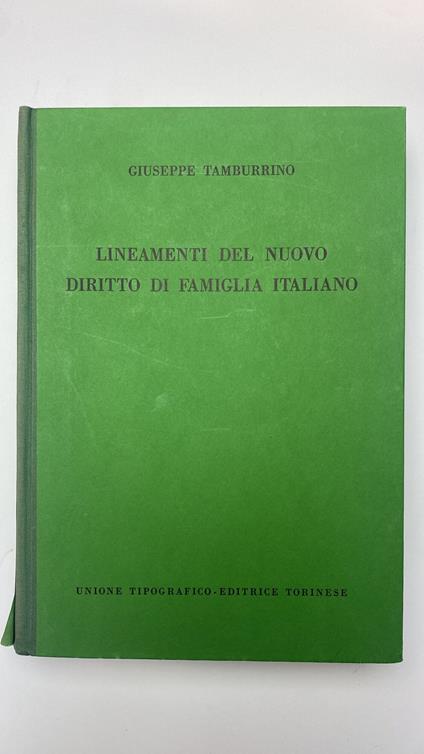 Lineamenti del nuovo diritto di famiglia italiano - Giuseppe Tamburrino - copertina