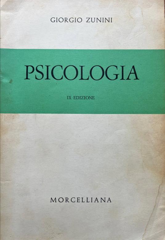 Psicologia - Giorgio Zunini - copertina