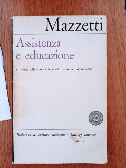 Assistenza e educazione - Roberto Mazzetti - copertina