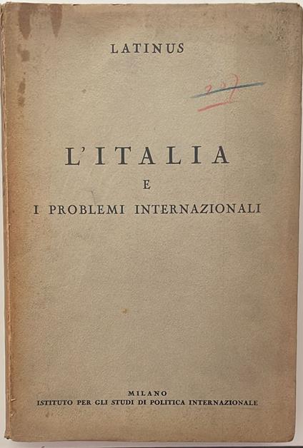 L' Italia e i problemi internazionali - Latinus - copertina