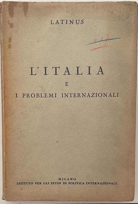 L' Italia e i problemi internazionali - Latinus - copertina