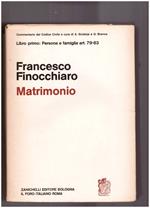 Matrimonio Libri Primo Art. 79-83