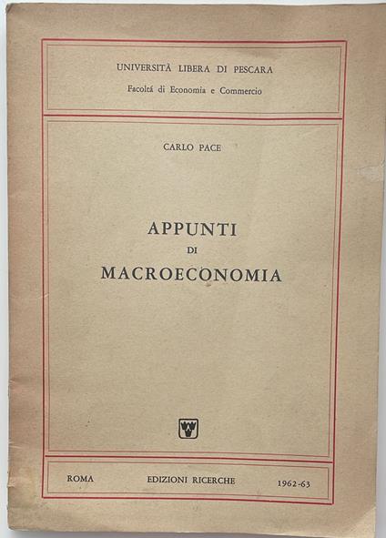 Appunti di macroeconomia - copertina