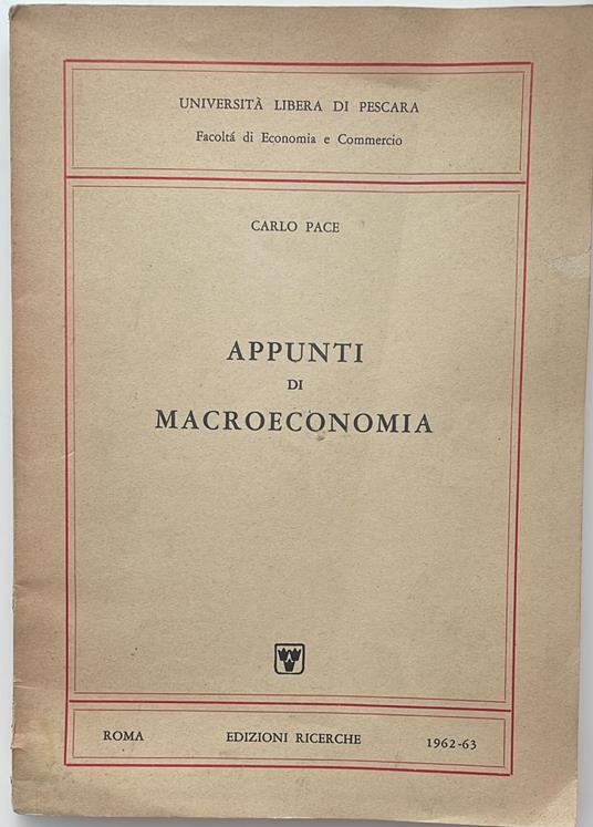 Appunti di macroeconomia - copertina