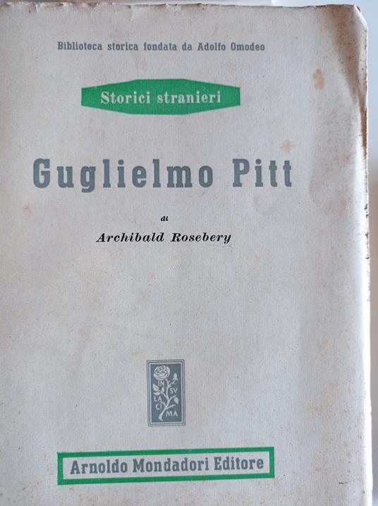 Guglielmo Pitt - Archibald Rosebery - copertina