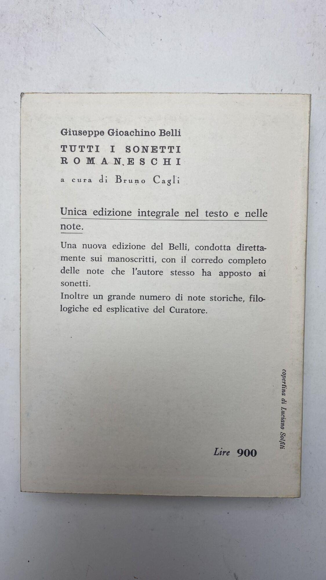 Tutti i sonetti romaneschi. 2 volumi