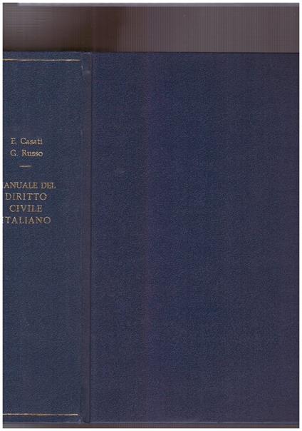 Manuale del diritto civile italiano - copertina