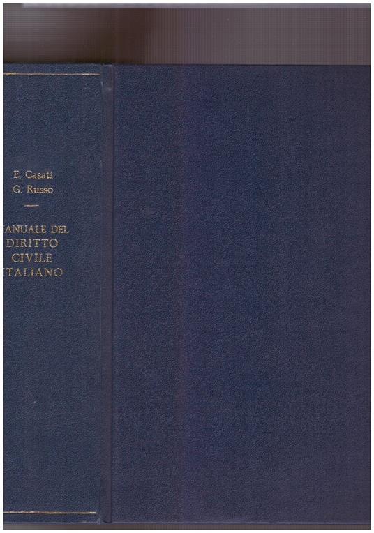 Manuale del diritto civile italiano - copertina