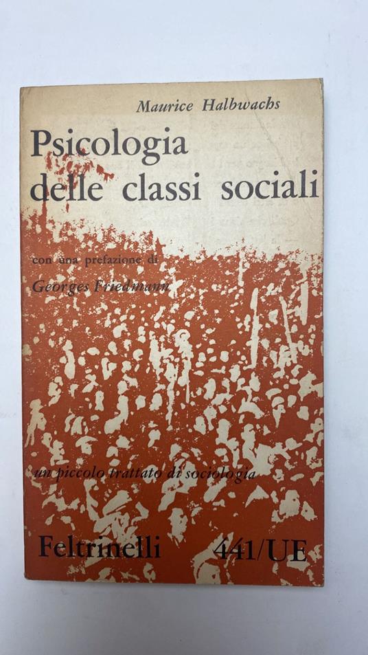 Psicologia delle classi sociali - Maurice Halbwachs - copertina