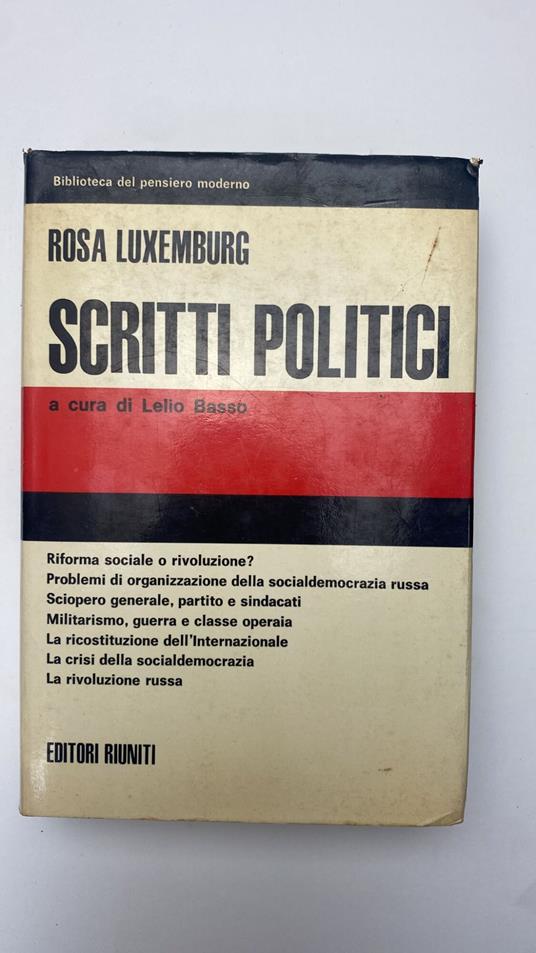 Scritti Politici - Rosa Luxemburg - copertina