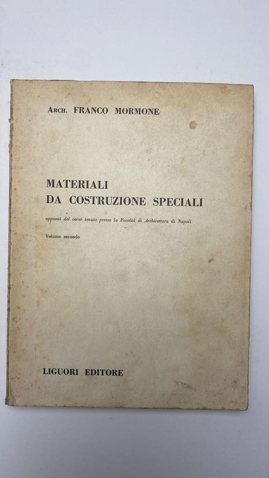 Materiali da costruzione speciali - copertina