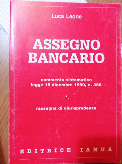 Assegno bancario - copertina