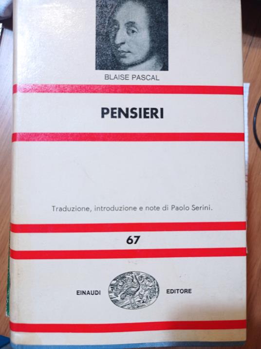 Pensieri - Blaise Pascal - copertina