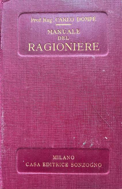 Manuale del ragioniere - Carlo Dompé - copertina