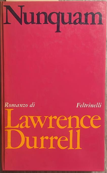 Nunquam - Lawrence Durrell - copertina