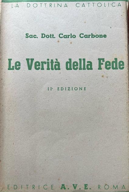 La verità della fede - Carlo Carbone - copertina