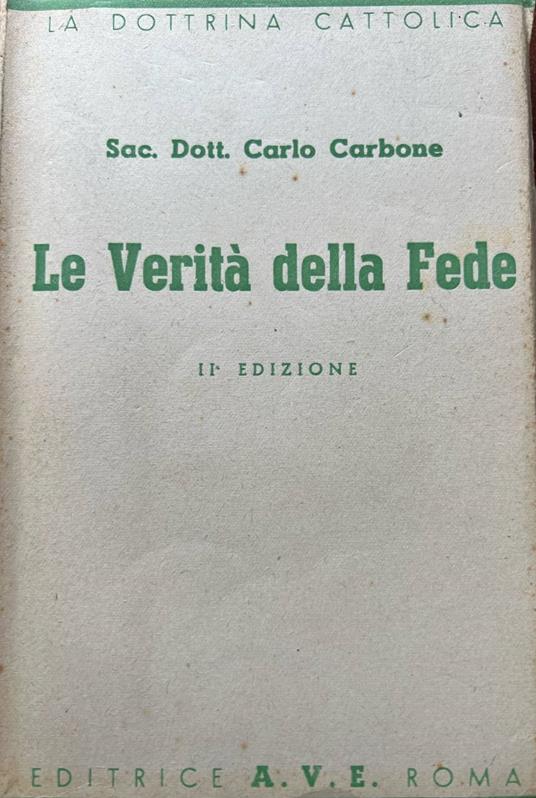 La verità della fede - Carlo Carbone - copertina