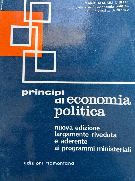 Principi di economia politica - copertina