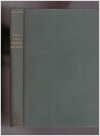 Il regime patrimoniale della famiglia Volume Terzo Tomo Primo fasc. 2° - guido Tedeschi - copertina