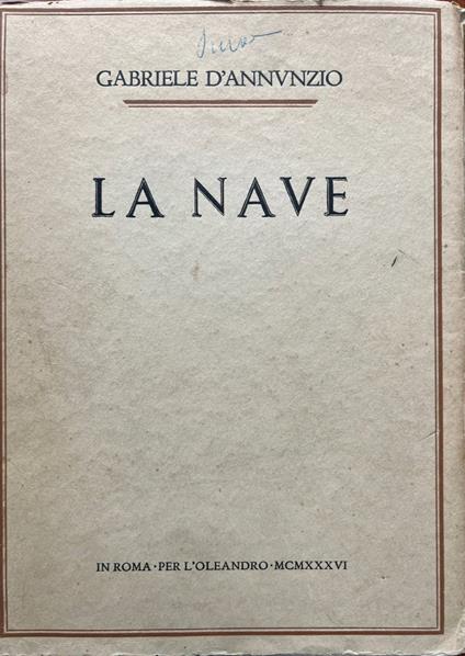 La nave - Gabriele D'Annunzio - copertina