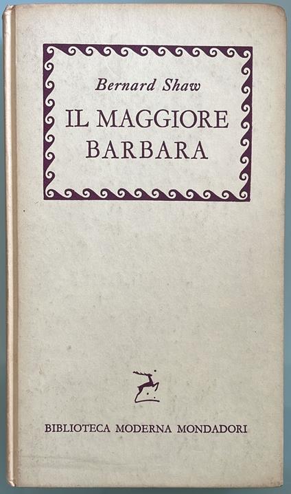 Il maggiore Barbara - Bernard Shaw - copertina